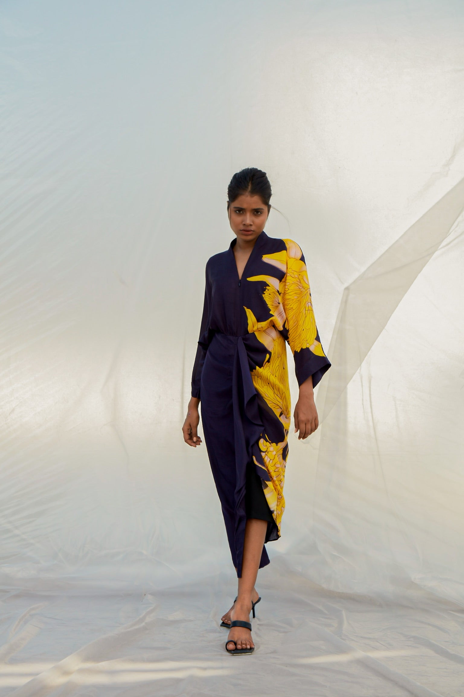 Navy Protea Dress-BENNCH