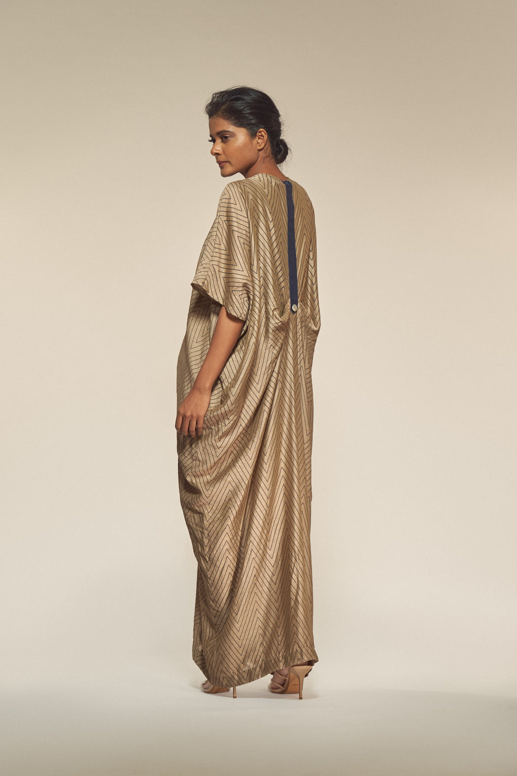 Chevron Silk Kaftan-BENNCH
