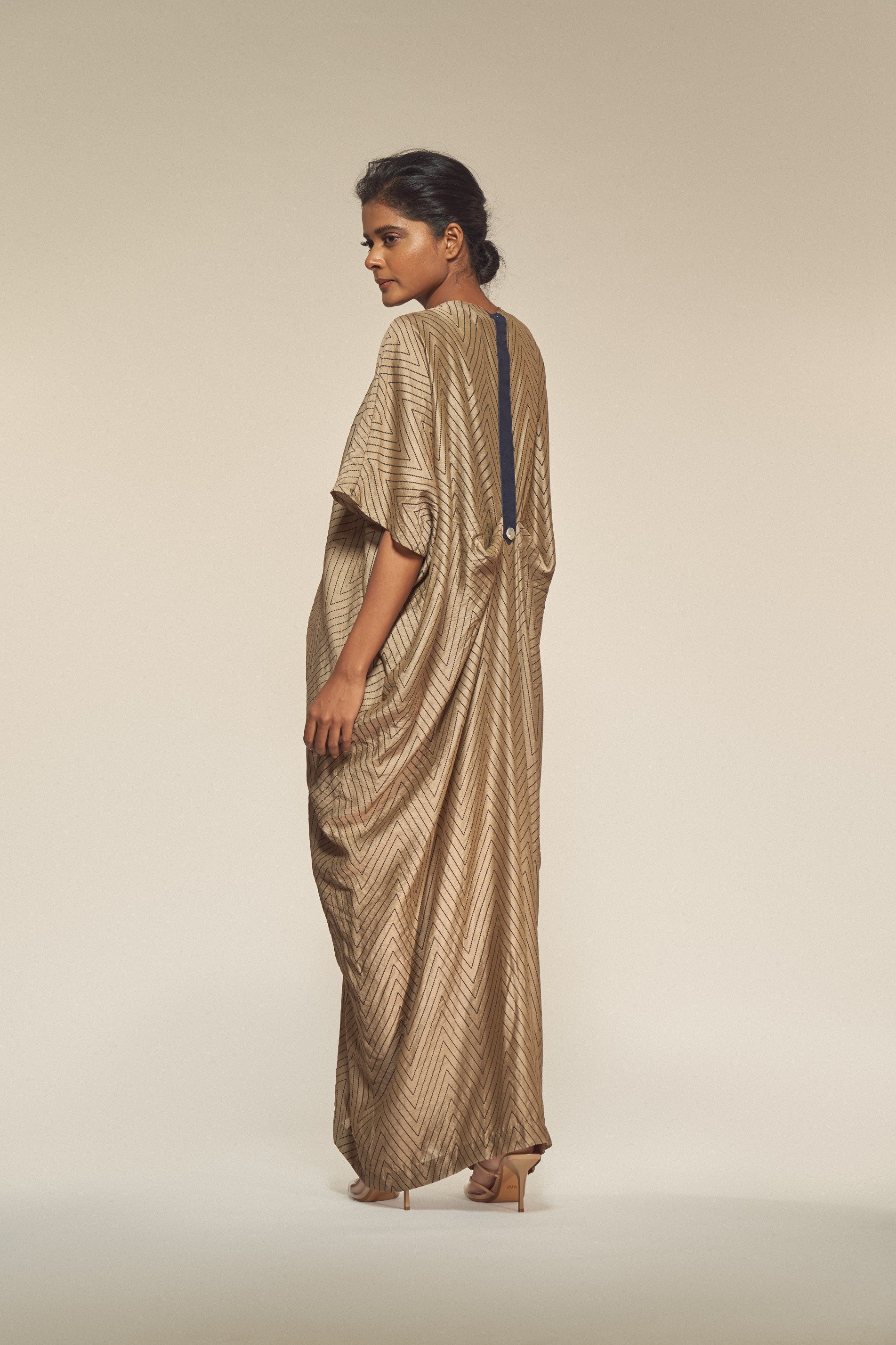 Chevron Silk Kaftan-BENNCH