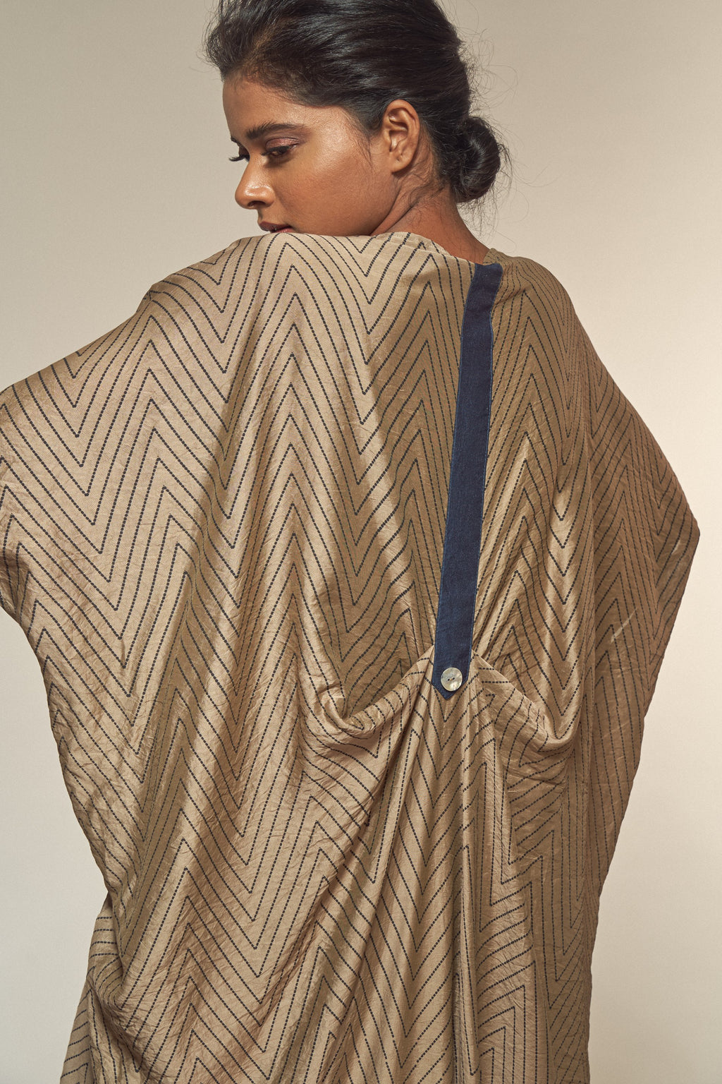 Chevron Silk Kaftan-BENNCH