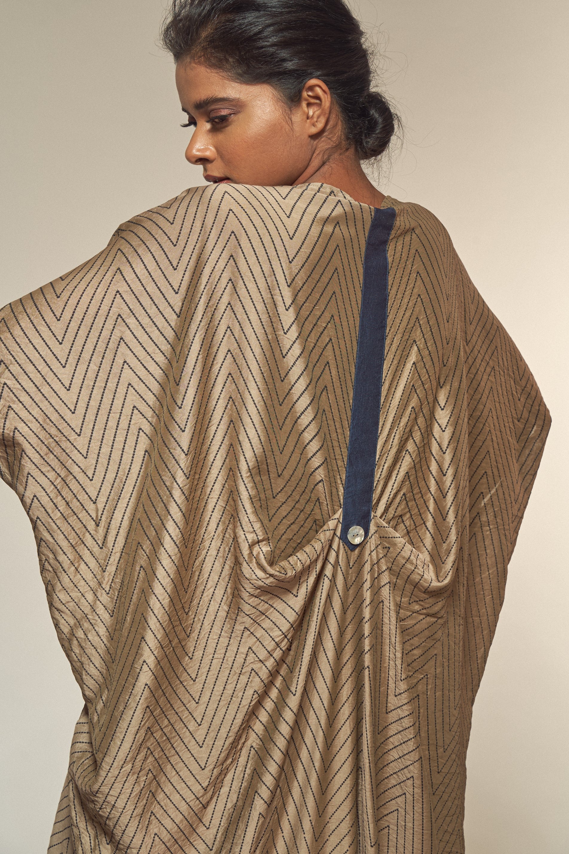 Chevron Silk Kaftan-BENNCH