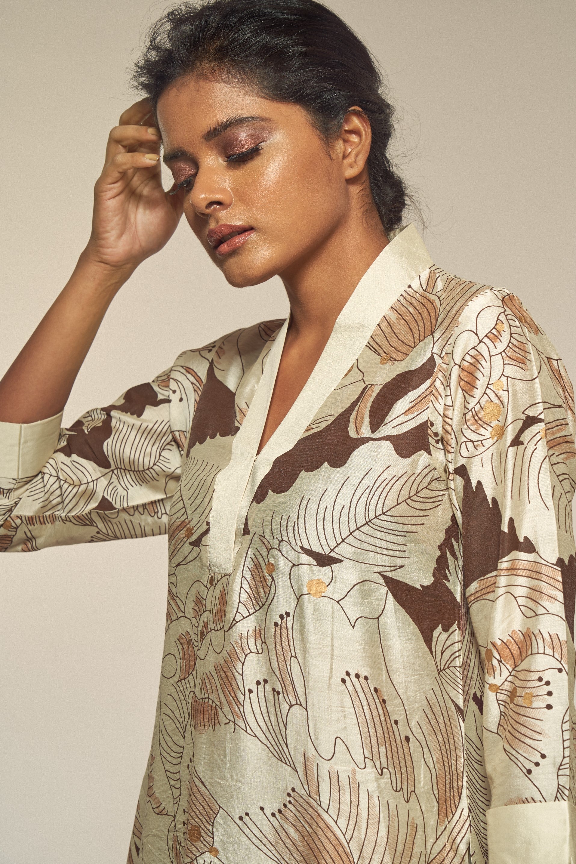 Dew Print Kurta-BENNCH