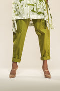 Solid Green Barrel Pants-BENNCH